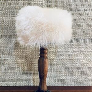 🌟HP🌟VTG 1960s Mod Italian Cream Lamb Fur Hat OS